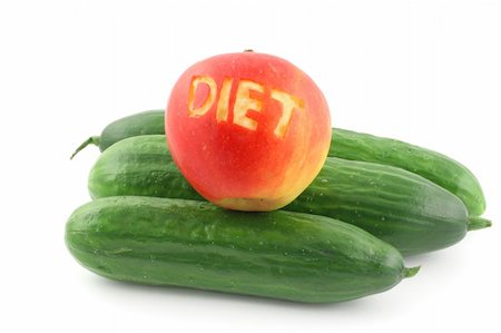 diet concept on white Stock Photo - Budget Royalty-Free & Subscription, Code: 400-04019916