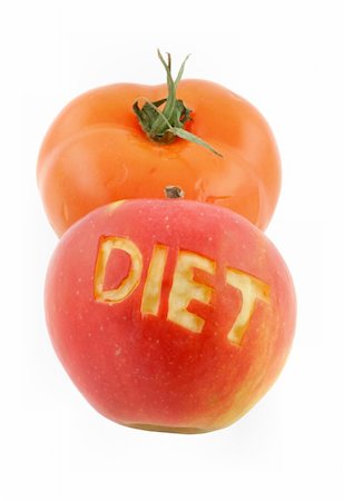 diet concept on white Stock Photo - Budget Royalty-Free & Subscription, Code: 400-04019918