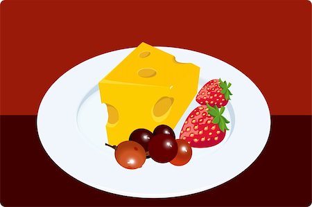 simsearch:400-04524035,k - Illustration of fruits with cheese Foto de stock - Super Valor sin royalties y Suscripción, Código: 400-04010168