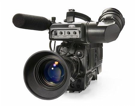 simsearch:400-04437995,k - Professional digital video camera, isolated on white background Photographie de stock - Aubaine LD & Abonnement, Code: 400-04010257