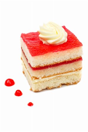 simsearch:400-05314546,k - Delicious cake with soft shadow on white plate. Shallow depth of field Foto de stock - Super Valor sin royalties y Suscripción, Código: 400-04011074