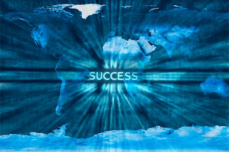 Success word shown in a business words mix background over a world map.  This is a photoshop edited image. Some components of this montage are provided courtesy of NASA, and have been found at http://visibleearth.nasa.gov/ Stock Photo - Budget Royalty-Free & Subscription, Code: 400-04011316