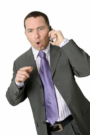 simsearch:400-04717565,k - Upset businessman on his cellphone. Stock Photo - Budget Royalty-Free & Subscription, Code: 400-04011436