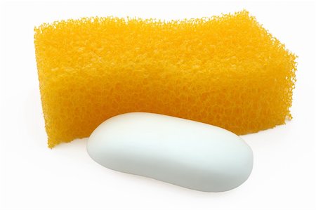 face sponge - Orange sponge and white scented soap. Bath collection. Stock Photo - Budget Royalty-Free & Subscription, Code: 400-04011861