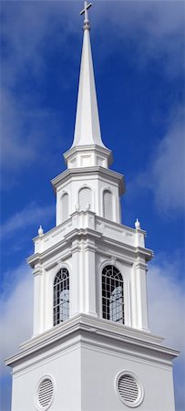 simsearch:400-05080477,k - Elaborate church steeple on a sunny afternoon. Stock Photo - Budget Royalty-Free & Subscription, Code: 400-04011955