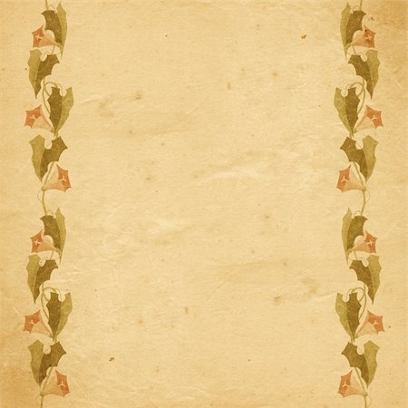 simsearch:400-05923102,k - old paper background with hand drawn creeper plant "printed"on t Stockbilder - Microstock & Abonnement, Bildnummer: 400-04012086