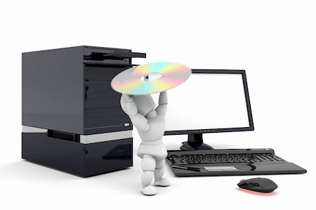 simsearch:400-04973534,k - 3D render of someone working on a computer Stock Photo - Budget Royalty-Free & Subscription, Code: 400-04012208