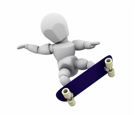 3D render of someone skateboarding Stock Photo - Budget Royalty-Free & Subscription, Code: 400-04012212