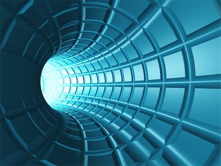 Web Tunnel - A radial tunnel with a perspective web like grid. Photographie de stock - Aubaine LD & Abonnement, Code: 400-04012744