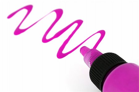 simsearch:400-05341596,k - A pink paint bottle with paint strokes Stock Photo - Budget Royalty-Free & Subscription, Code: 400-04013121