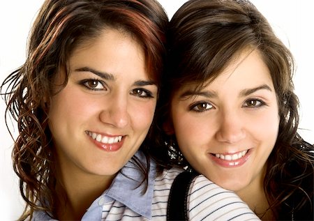 simsearch:400-03996893,k - Portrait of two young and beautiful sisters - This models are twins Stock Photo - Budget Royalty-Free & Subscription, Code: 400-04013395