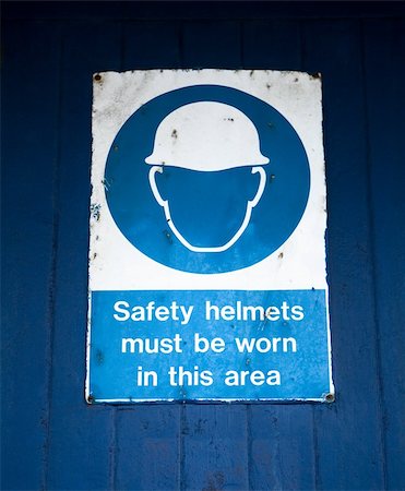 selectphoto (artist) - Hard hat requirement sign in blue Stock Photo - Budget Royalty-Free & Subscription, Code: 400-04013593