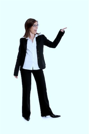 simsearch:400-04351235,k - Full body portrait of happy beautiful business woman isolated on white Foto de stock - Super Valor sin royalties y Suscripción, Código: 400-04013784