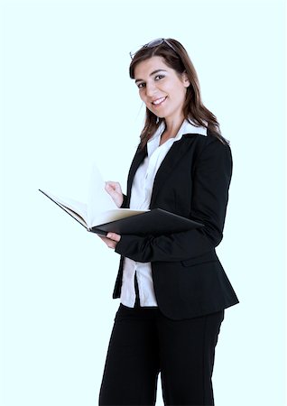 simsearch:400-04351235,k - Portrait of a young and beautiful business woman isolated on white with a case Foto de stock - Super Valor sin royalties y Suscripción, Código: 400-04013786