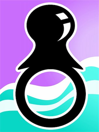pacifier vector - Illustration of silhouette of a baby soother Stock Photo - Budget Royalty-Free & Subscription, Code: 400-04024006
