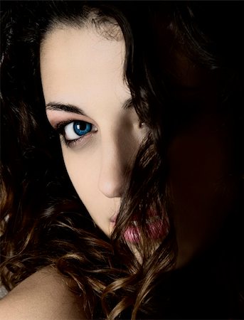 simsearch:400-04071866,k - Close-up portrait of a young woman with beautiful blue eyes Stock Photo - Budget Royalty-Free & Subscription, Code: 400-04024147
