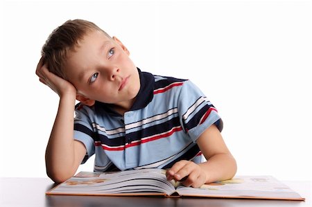 Schoolboy thinking Stock Photo - Budget Royalty-Free & Subscription, Code: 400-04024176