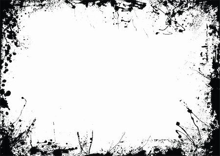 simsearch:400-04075629,k - Abstract black and white ink border with copy space Stock Photo - Budget Royalty-Free & Subscription, Code: 400-04024211