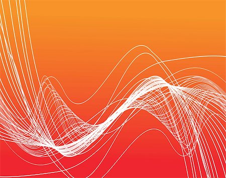 simsearch:400-04069932,k - bright curved lines on orange background, illustration Stock Photo - Budget Royalty-Free & Subscription, Code: 400-04024350