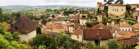 Puy-L'Evegue town, view on Valley of  Lot River, Province Cahors, France Stock Photo - Budget Royalty-Free & Subscription, Code: 400-04024479