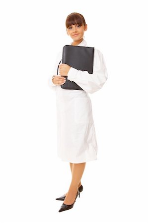 simsearch:400-04526743,k - 20-25 years old beautiful female doctor isolates on white Stock Photo - Budget Royalty-Free & Subscription, Code: 400-04024679