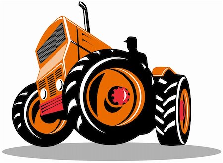 driver tractor - vector art of a tractor Stock Photo - Budget Royalty-Free & Subscription, Code: 400-04024714