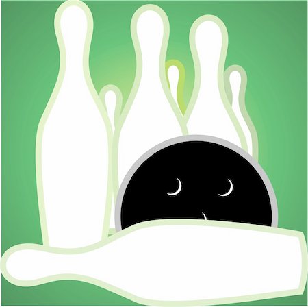 simsearch:400-05163136,k - Illustration of bowling pins and ball Stockbilder - Microstock & Abonnement, Bildnummer: 400-04025203
