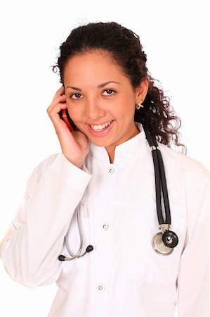 dead_morozzzka (artist) - young asian doctor calling by phone over white background Photographie de stock - Aubaine LD & Abonnement, Code: 400-04025274