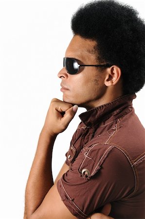 simsearch:400-04163139,k - Portrait of young trendy latino man wearing sunglasses - isolated Photographie de stock - Aubaine LD & Abonnement, Code: 400-04026069