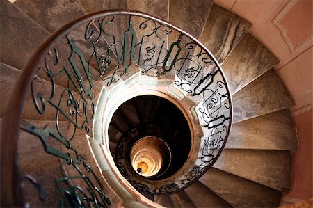simsearch:400-04736949,k - Very old spiral stairway case Stock Photo - Budget Royalty-Free & Subscription, Code: 400-04026221