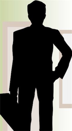 Illustration of silhouette of a man Photographie de stock - Aubaine LD & Abonnement, Code: 400-04026332