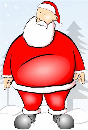 simsearch:400-04026368,k - Illustration of Santa clause in christmas Fotografie stock - Microstock e Abbonamento, Codice: 400-04026374