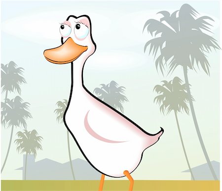 simsearch:400-04026368,k - Illustration of a cartoon duck Fotografie stock - Microstock e Abbonamento, Codice: 400-04026372