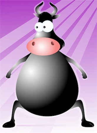 simsearch:400-03968121,k - Illustration of a cartoon bull Foto de stock - Super Valor sin royalties y Suscripción, Código: 400-04026380