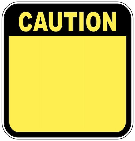 simsearch:400-08753718,k - yellow caution sign left blank with room for your own graphic Foto de stock - Royalty-Free Super Valor e Assinatura, Número: 400-04026513