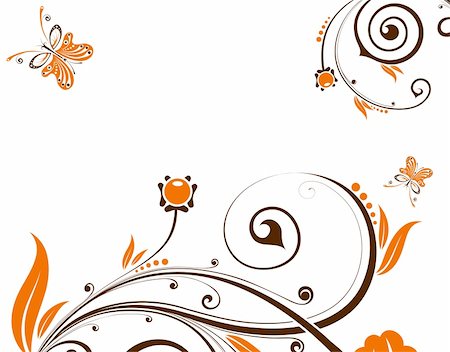 simsearch:400-04026872,k - Flower background with butterfly, element for design, vector illustration Stockbilder - Microstock & Abonnement, Bildnummer: 400-04026864