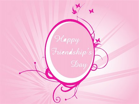 simsearch:400-04027284,k - wallpaper, friendship day floral frame in pink Stock Photo - Budget Royalty-Free & Subscription, Code: 400-04026887