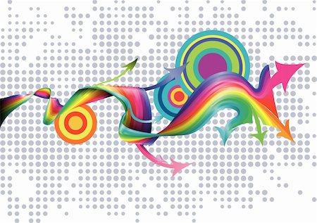 An illustration of an abstract rainbow background. Stock Photo - Budget Royalty-Free & Subscription, Code: 400-04026893