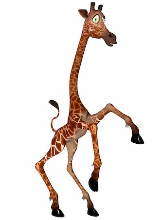 3D Render of an Toon Giraffe Stock Photo - Budget Royalty-Free & Subscription, Code: 400-04026931