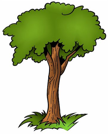 simsearch:400-04907025,k - Tree 07 - cartoon illustration as vector Photographie de stock - Aubaine LD & Abonnement, Code: 400-04027129