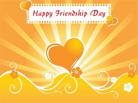 simsearch:400-04027284,k - friendship day series with heart and floral, banner 19 Stock Photo - Budget Royalty-Free & Subscription, Code: 400-04027132