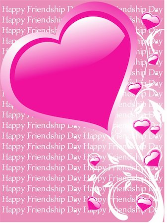 simsearch:400-04027284,k - friendship day series with heart and floral, banner 20 Stock Photo - Budget Royalty-Free & Subscription, Code: 400-04027133