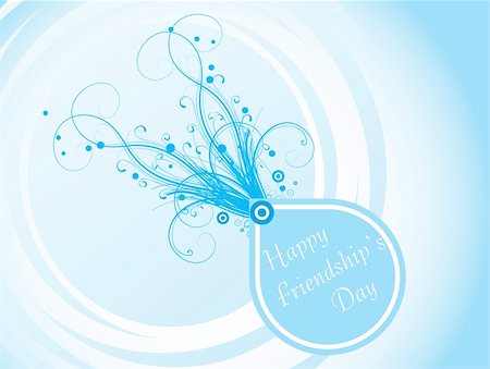 simsearch:400-04027284,k - happy friendship day, blue vector illustration Stock Photo - Budget Royalty-Free & Subscription, Code: 400-04027141