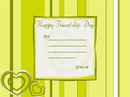 simsearch:400-04027284,k - cute friendship day greeting to present your friend 1 Stock Photo - Budget Royalty-Free & Subscription, Code: 400-04027268