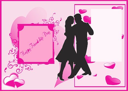 simsearch:400-04027284,k - wallpaper, friendship day series with dancing couple in pink Stock Photo - Budget Royalty-Free & Subscription, Code: 400-04027276