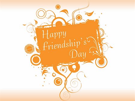 simsearch:400-04027284,k - friendship day floral frame in orange, wallpaper Stock Photo - Budget Royalty-Free & Subscription, Code: 400-04027272