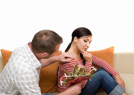 simsearch:400-06172922,k - angry couple sitting on sofa Stock Photo - Budget Royalty-Free & Subscription, Code: 400-04027611