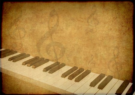 simsearch:400-04652609,k - Grunge background with piano and musical symbols Photographie de stock - Aubaine LD & Abonnement, Code: 400-04027935