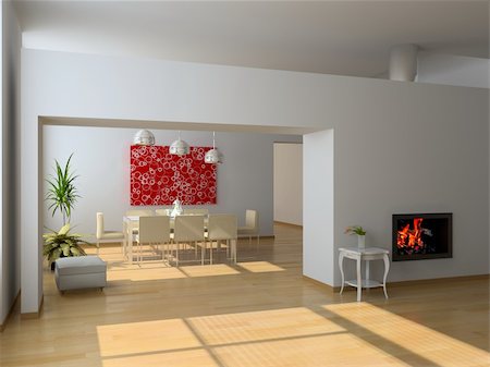 simsearch:400-04311028,k - modern interior (3D rendering) Stock Photo - Budget Royalty-Free & Subscription, Code: 400-04028036