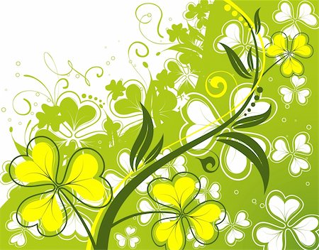 Flower background with wave pattern, element for design, vector illustration Stock Photo - Budget Royalty-Free & Subscription, Code: 400-04028305